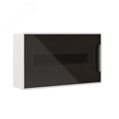 Щиток 18 мод настенный Фрейм (FRAME), белый, с тонированной дверцей, с 2 шинами PEN на 8 и 10 отв. - фото 1