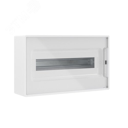 Щиток 18 мод настенный Фрейм (FRAME), белый с прозрачной дверцей, с 2 шинами PEN на 8 и 10 отв. - фото 1