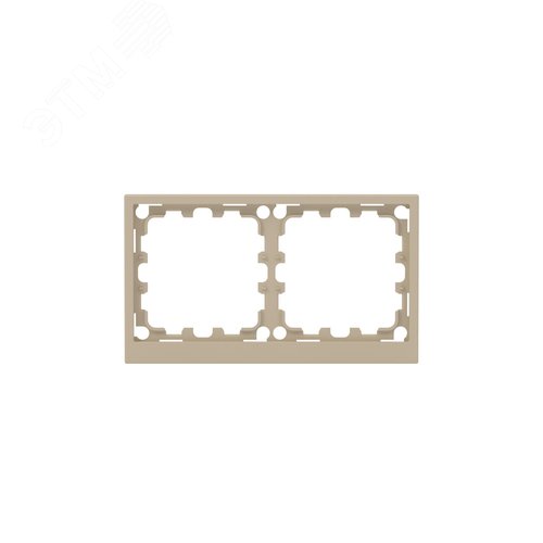 Рамка 2 поста IP44, KANT, ванильный марципан - фото 1