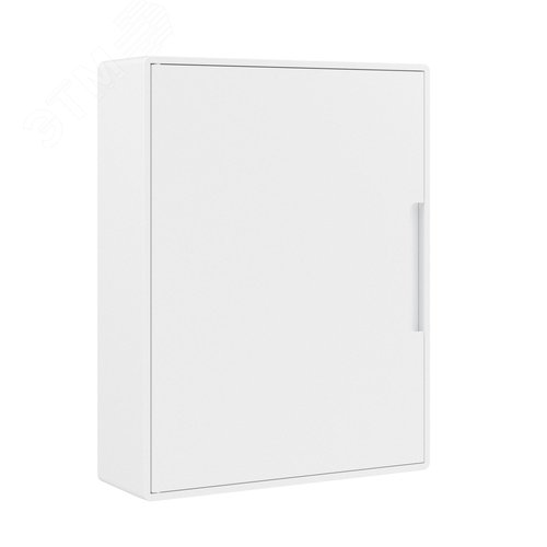 Щиток 24 мод настенный слаботочный Фрейм (FRAME), белый, с белой дверцей, с монтажной платой, 1 розеткой (арт. 76482B) и установочной рамкой - фото 1