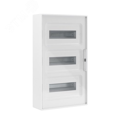 Изображение товара Щиток 36 мод настенный Фрейм (FRAME) ЩРн-п-36, белый с прозрачной дверцей, с 4 шинами PEN (2шт на 8 отв. и 2шт на 10 отв.) (шт)