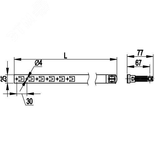 Держатель под черепицу 450 мм медь - фото 2
