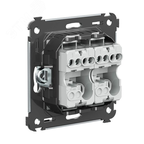 Avanti Кнопка двухклавишная в стену Черный        квадрат - фото 4