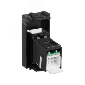 Avanti Компьютерная розетка RJ-45 модульная, кат.6, , Черный матовый, 1 модуль - фото 4