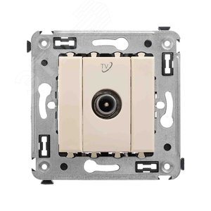 Avanti Розетка TV проходная в стену,  Ванильная дымка - фото 1