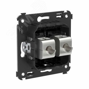 Avanti Компьютерная розетка RJ-45 без шторки в стену, кат.6А двойная экранированная,  Черный квадрат - фото 3
