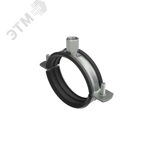 Хомут для средних нагрузок с изоляцией с гайкой М8/М10 для труб d 8'' - фото 1
