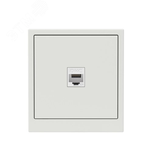 Компьютерная розетка RJ-45 без шторки, кат.6А одинарная,KANT, белый песок - фото 6
