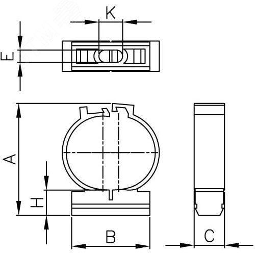 Держатель двухкомпонентный 25мм для труб - фото 4