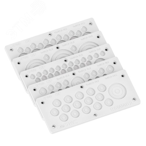 Мембранный кабельный ввод, EPDM, IP66, t эксп. -70..+90, ШхВ 216х89 мм,51x?2,0-12,0 мм, 1x?2,0-31,0 мм - фото 2