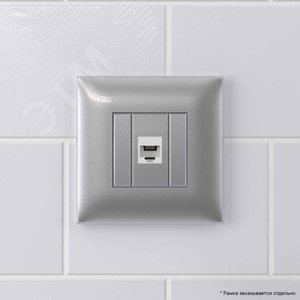 Avanti Телефонная розетка RJ-12 без шторки в стену одинарная, Закаленная сталь - фото 5