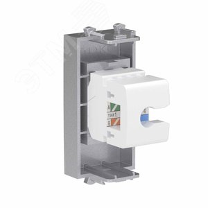 Avanti Телефонная розетка RJ-12 без шторки        модульная Закаленная сталь 1 модуль - фото 3