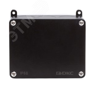 Коробка индустриальная 120х95х52 мм, IP68 с гладкими стенками, черная - фото 2