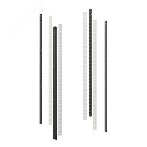 Изображение товара Стойки вертикальные комплект для 28U IT-CQE RAL9005 (компл)