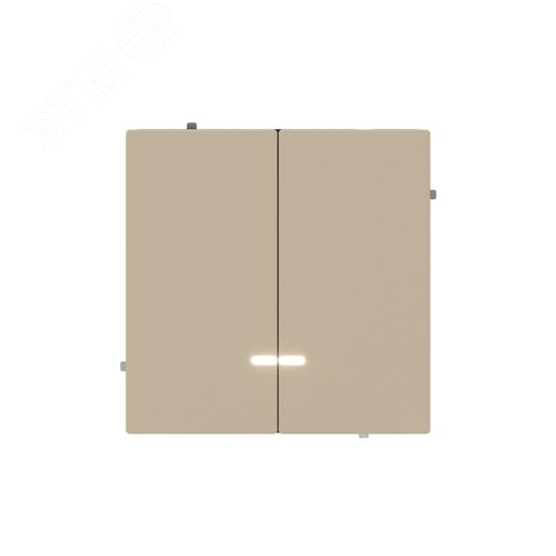 Переключатель двухклавишный с подсветкой, KANT, ванильный марципан - фото 2