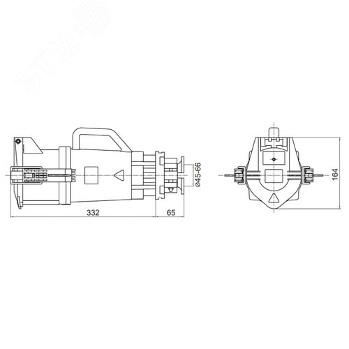 Розетка кабельная CS IP67 200A 3P+E+N 690В - фото 4