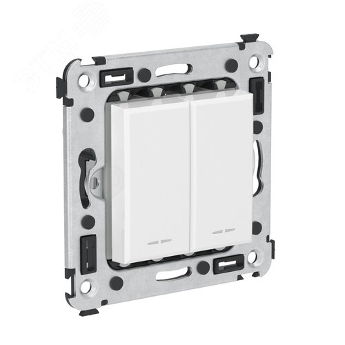 Avanti Кнопка двухклавишная в стену  Белое облако - фото 2