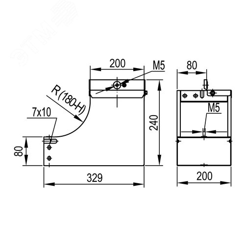 Угол CSSS 90 вертикальный внутренний переходник левосторонний основание 200 в комплекте крепежные элементы соединительные пластины - фото 5