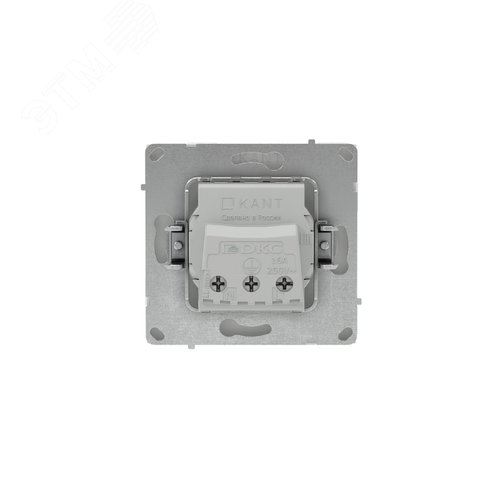 Розетка силовая, 2P+E, с заземлением без з/ш,     KANT, белый песок - фото 10