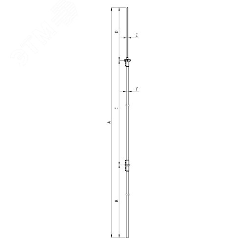 Мачта молниеприемная 10м - фото 2