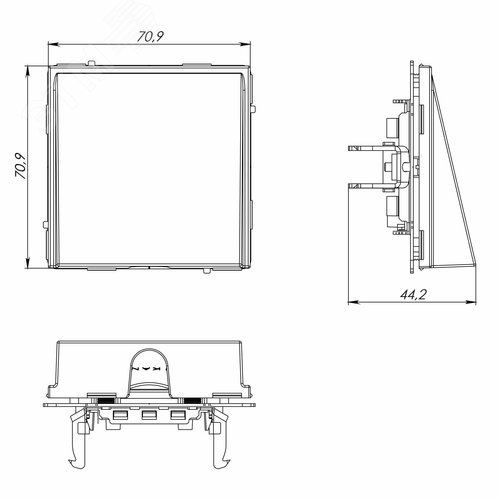 Вывод кабеля из стены, KANT, белый песок - фото 7