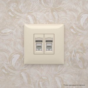 Avanti Розетка RJ-45 в стену, кат.6 двойная, ''Ванильная дымка'' - фото 6