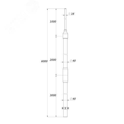Молниеприемная мачта 6м ДКС - фото 4