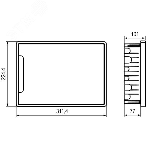 Щиток 12 мод встраиваемый Фрейм (FRAME), белый, с прозрачной дверцей, с 2 шинами PEN на 6 и 8 отв. - фото 7
