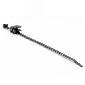 Хомут P6.6 с креплением на кромку до 3 мм, чёрный 4,8x200 - фото 1