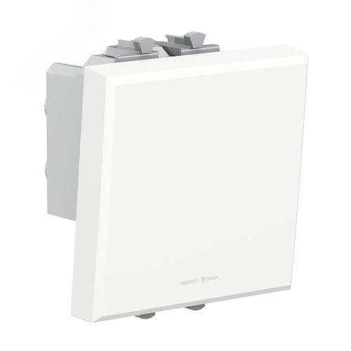 Инвертор одноклавишный модульный, Avanti, белое облако, 2 модуля - фото 2