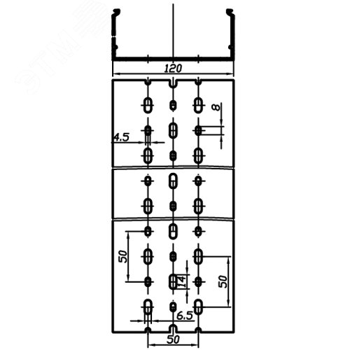 Короб перфорированный 100х100 синий RL12 - фото 6