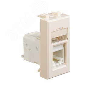 Компьютерная розетка RJ-45 модульная, кат.6, Avanti, ванильная дымка, 1 модуль - фото 2
