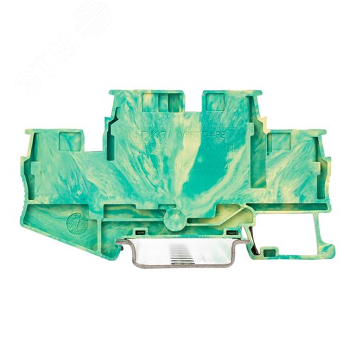 Клемма заземления двухуровневая, зажим push-in, 4 точки подключения, 4 кв.мм - фото 2