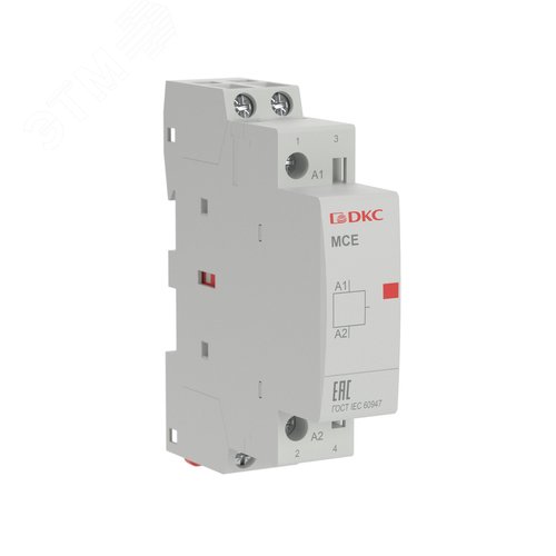 Контактор модульный YON макс (YON max) типа MCE, 2P, 20A, 240В, 2НО - фото 1