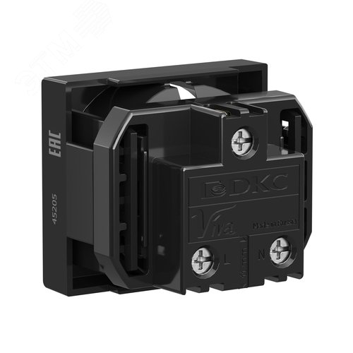 Розетка силовая, ЭУИ Вива (Viva), 2 мод., цвет че - фото 3