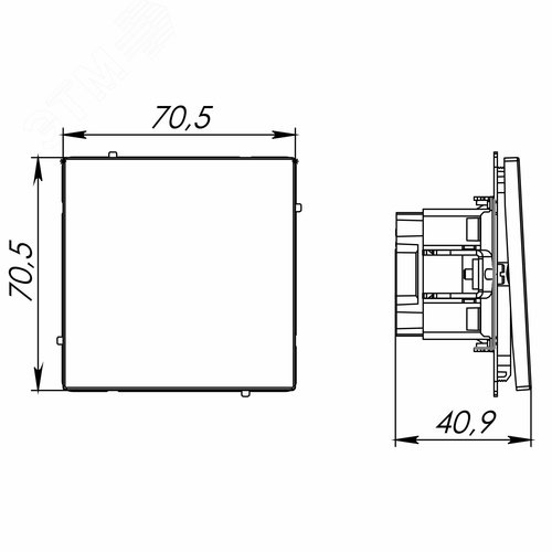 Инвертор одноклавишный, KANT, черный уголь - фото 7