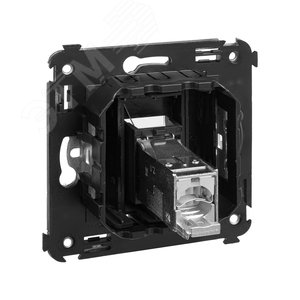 Компьютерная розетка RJ-45 в стену, кат.5e одинарнаяэкранированная,''Avanti'', ''Черный матовый'' - фото 4