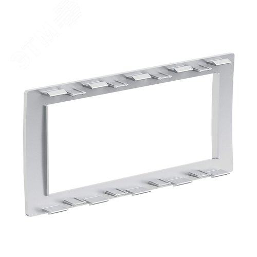 Рамка универсальная на 4 модуля, цвет серый металлик - фото 2