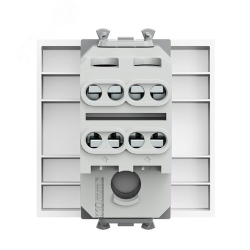 Выключатель двухполюсный одноклавишный модульный, Avanti, белое  облако, 2 модуля - фото 4