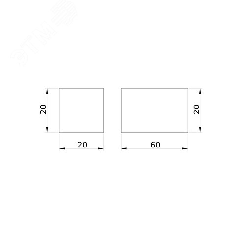 Модуль глухой 20х20 мм - фото 2