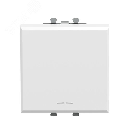 Инвертор одноклавишный модульный, Avanti, белое облако, 2 модуля - фото 1