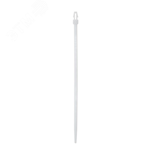 Хомут P6.6 с монтажным основанием под отверстие 4,9мм, белый 4,8x200 - фото 2