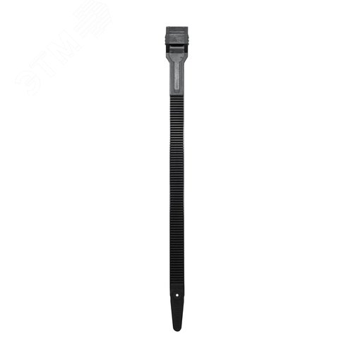 Хомут P6.6 с плоским замком, черный 9x180 - фото 2