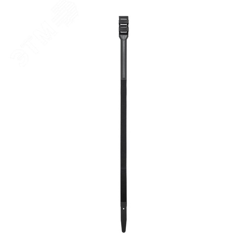 Хомут P6.6 с плоским замком, черный 9x300 - фото 2