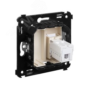 Avanti Телефонная розетка RJ-12 в стену одинарная, , Ванильная дымка - фото 4