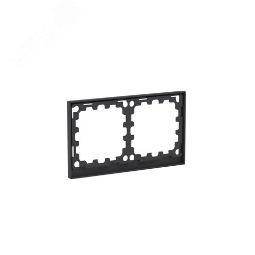 Рамка на 2 поста, KANT, черный уголь - фото 3