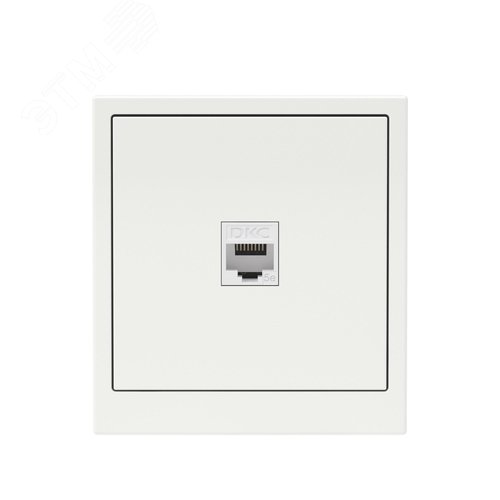 Компьютерная розетка RJ-45 без шторки, кат.5е одинарная, KANT, белая магнолия - фото 6