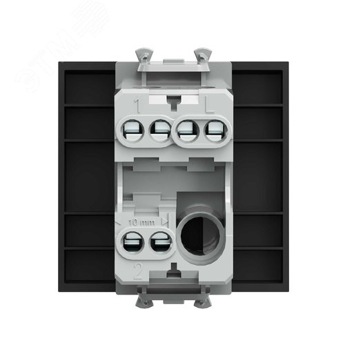 Переключатель одноклавишный модульный, Avanti, черный матовый, 2 модуля - фото 3