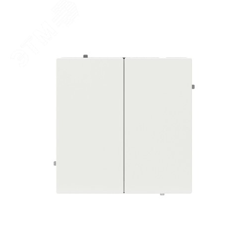 Переключатель двухклавишный, KANT, белая магнолия - фото 1