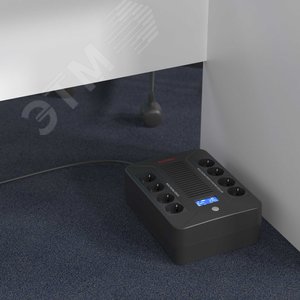 Источник бесперебойного питания line-interactive, Info PDU, 1000 ВА/600 Вт, 1/1,8xSchuko,  LCD, 1x9Aч - фото 3